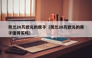 荷兰20万欧元的房子（荷兰20万欧元的房子值得买吗）