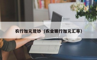 农行加元现钞（农业银行加元汇率）