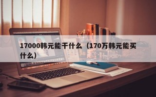 17000韩元能干什么（170万韩元能买什么）