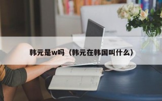 韩元是w吗（韩元在韩国叫什么）