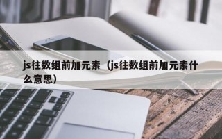 js往数组前加元素（js往数组前加元素什么意思）