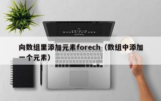 向数组里添加元素forech（数组中添加一个元素）