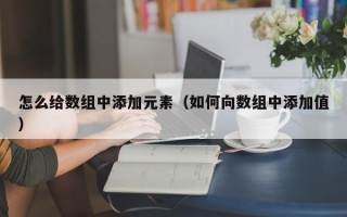 怎么给数组中添加元素（如何向数组中添加值）