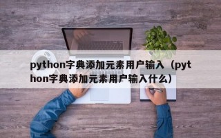 python字典添加元素用户输入（python字典添加元素用户输入什么）